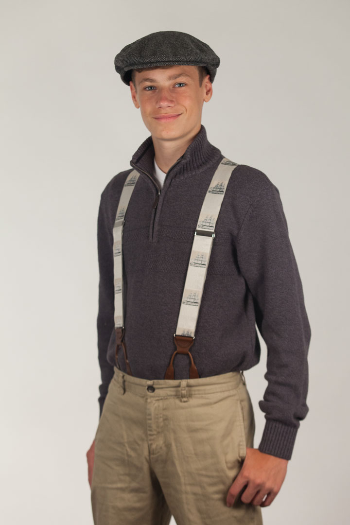 SuspenderStore Mens Vintage Ribbon Coin Of The Realm Suspenders CLIP